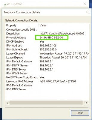 طريقة العثور على MAC Address في ويندوز 10 24