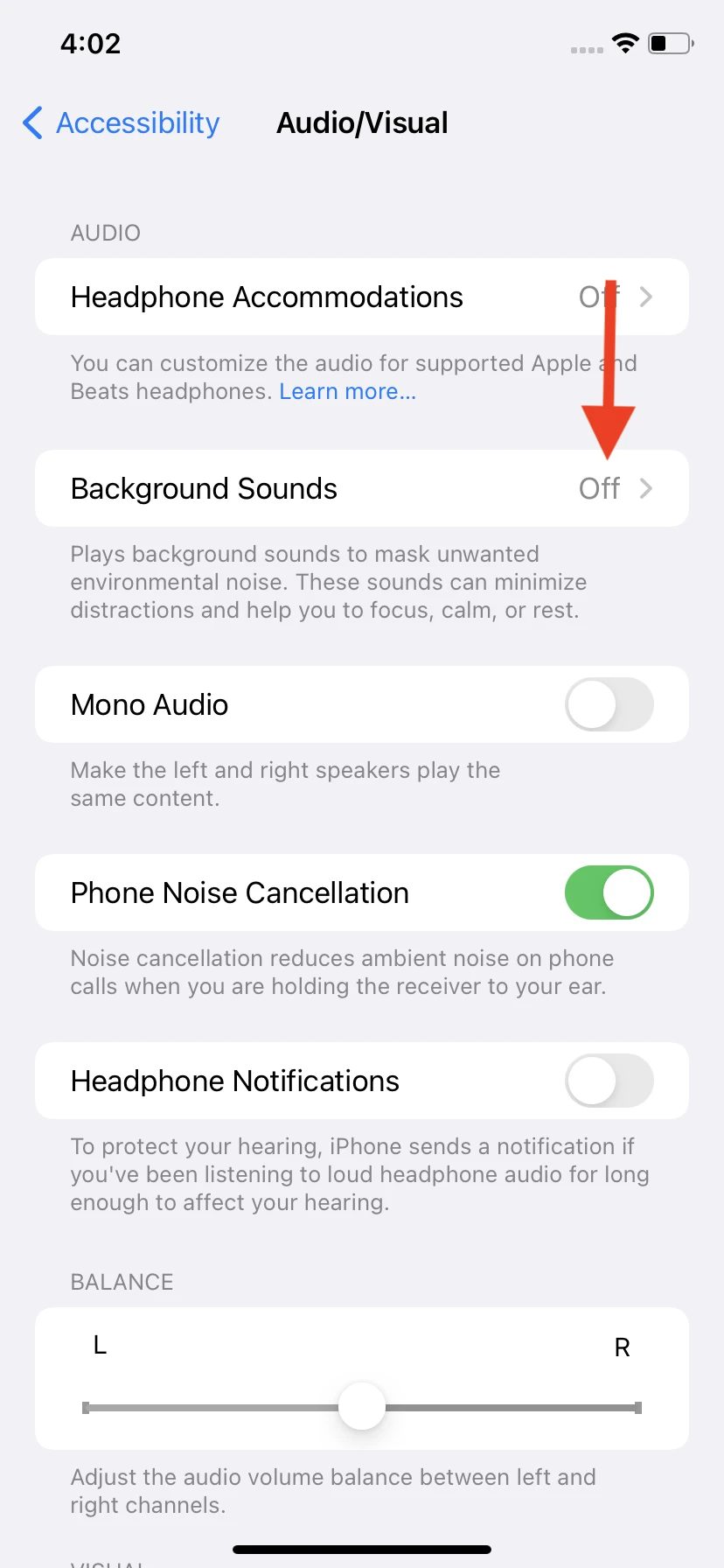 طريقة تفعيل صوت الخلفية في iOS 15 3