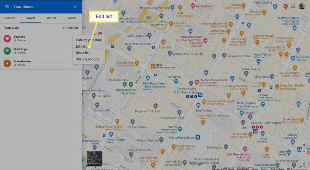 طريقة حذف عنوان في خرائط جوجل 4