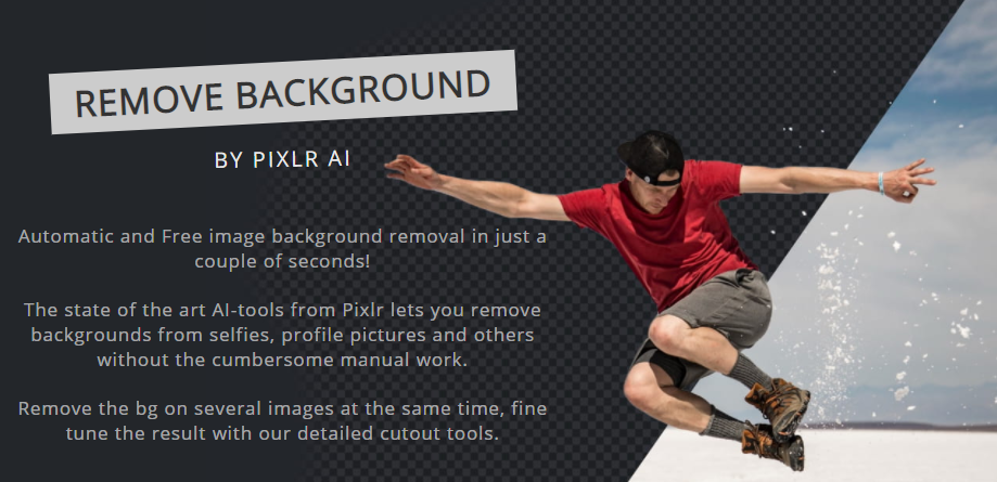 Pixlr BG - أفضل برامج تفريغ الصور أو إزالة الخلفيات من الصور