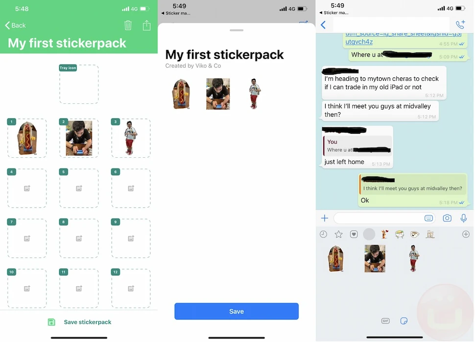 sticky app v- إنشاء ملصقات واتساب وإضافتها للتطبيق